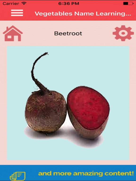 Screenshot #5 pour Vegetables Name Learning Card