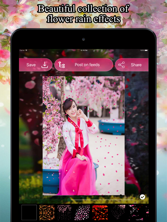 Screenshot #5 pour Flower Rain Effect Pic Editor