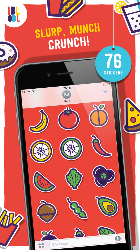 Ibbleobble Food Stickers for iMessage - 1.5 - (iOS)