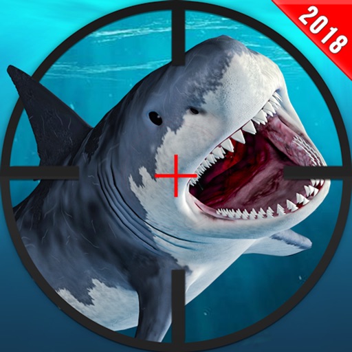 Shark Hunter Scuba Diving 3D Icon
