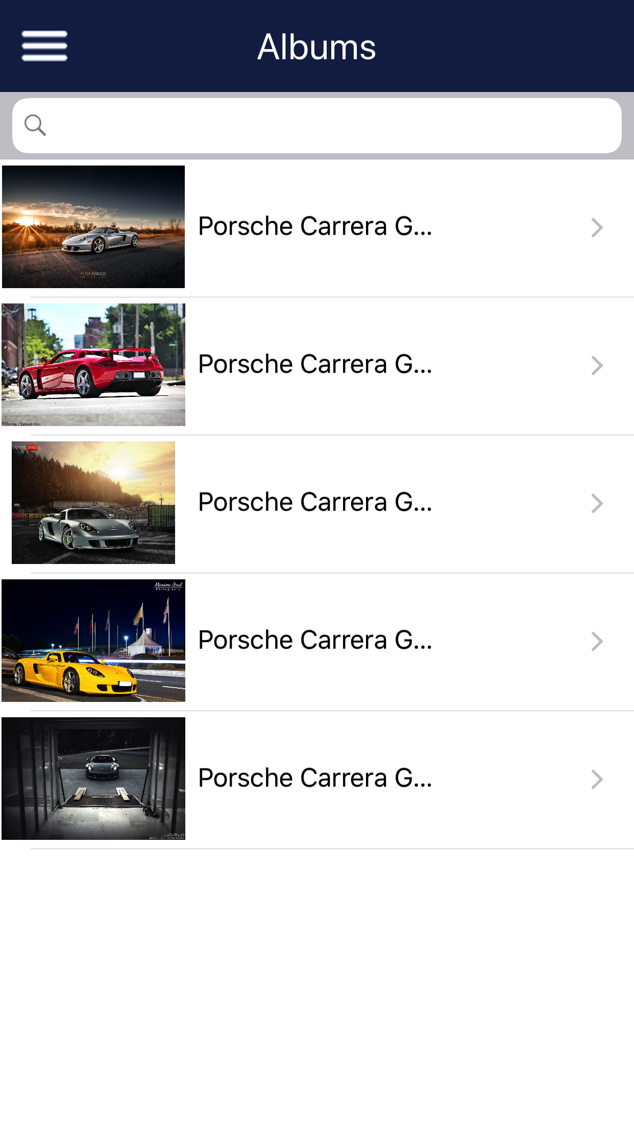 WPs of Porsche Carrera GT