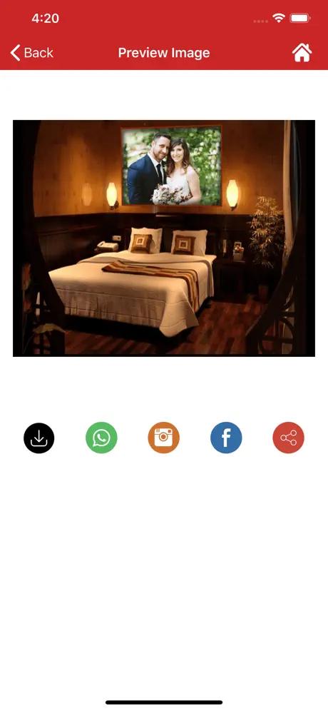 Bedroom photo frames