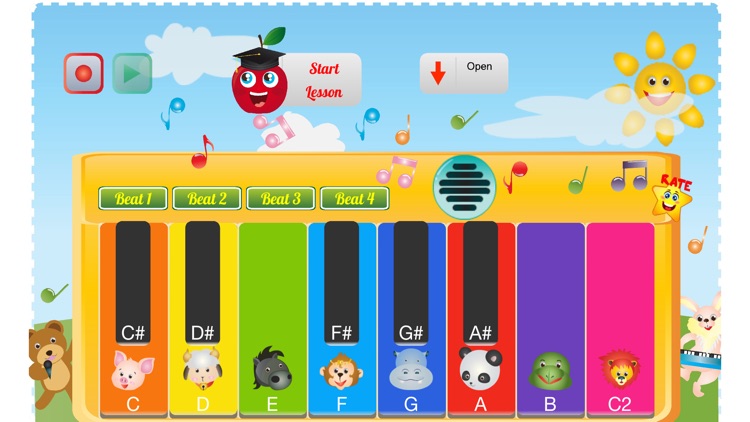 Kids Toy Piano And Teacher