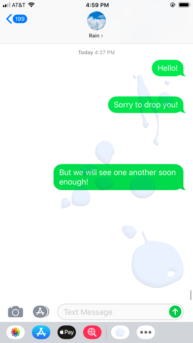 Drops of Rain iPhone screenshot 1 - Stickers app