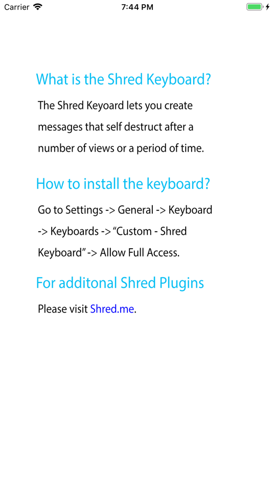 #1. Shred Keyboard (iOS) بواسطة: AppLow.com