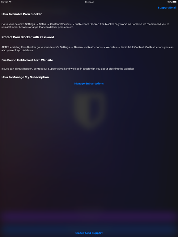 Porn Blocker of Adult Websites iPad screenshot