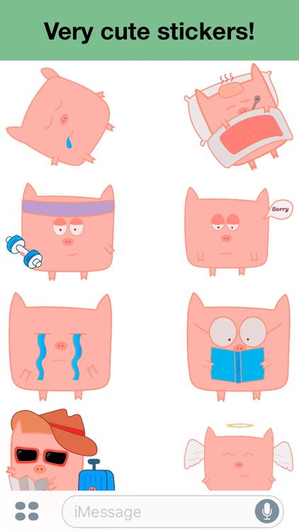 Pink Pig - Cute stickers screenshot-3