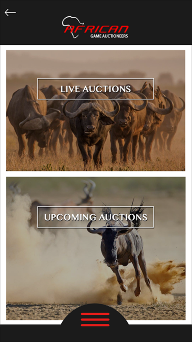 African Game Auctioneers app screenshot