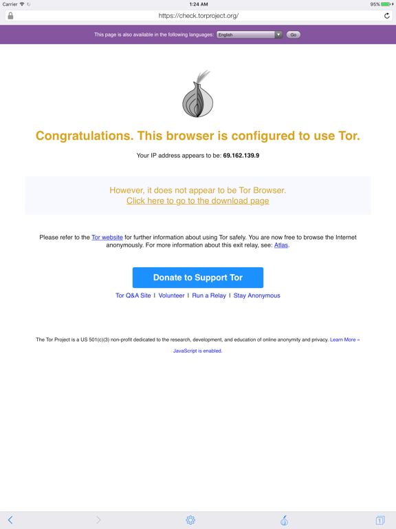Screenshot #4 pour Onion Secure Browser - Tor for anonymous,darknet