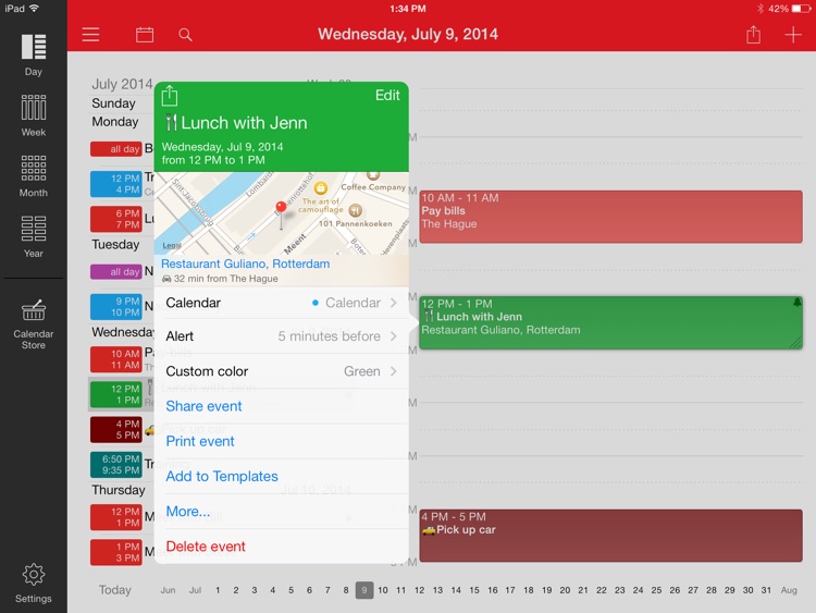 WeekCal for iPad