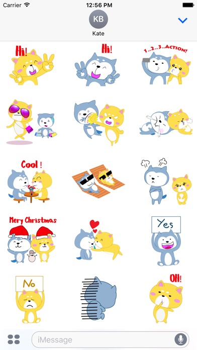 Couple dog sticker screenshot 2