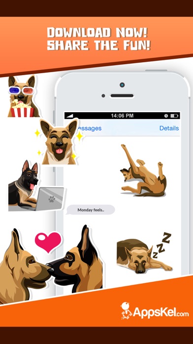 German Shepherd Emoji Stickerのおすすめ画像5