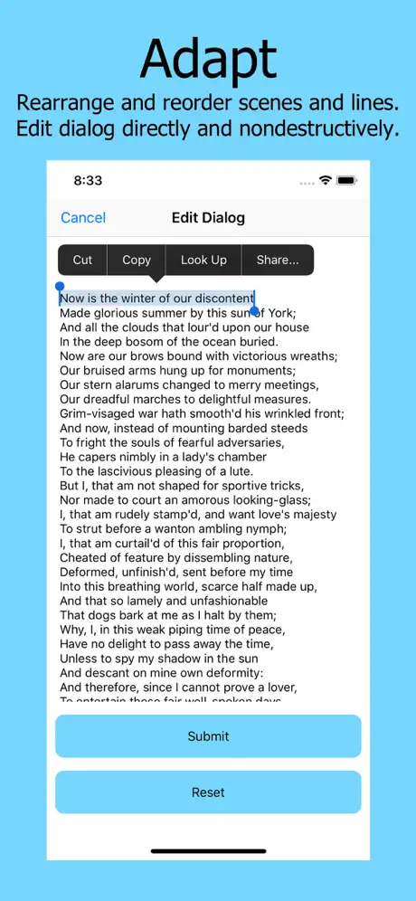 The Shakespeare App