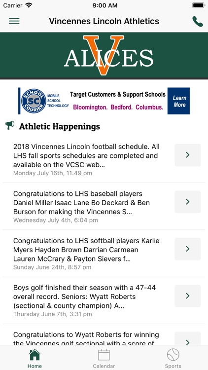 Vincennes Lincoln Athletics