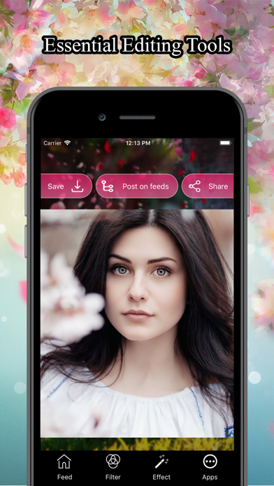 Screenshot #1 pour Flower Rain Effect Pic Editor