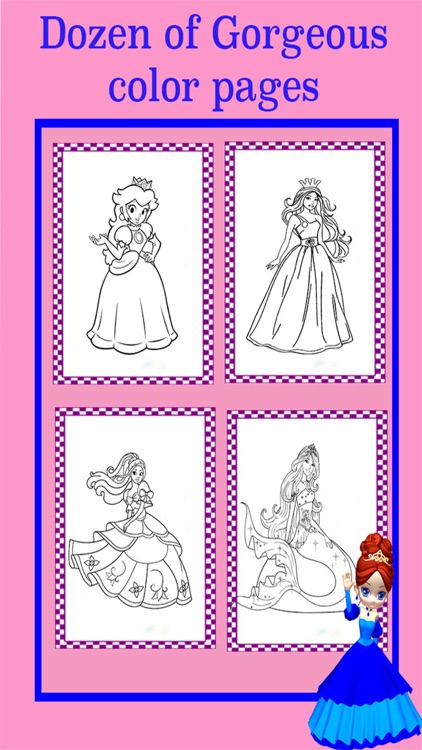 Cute Princess Color Pages