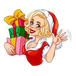 Santa Girl stickers pack