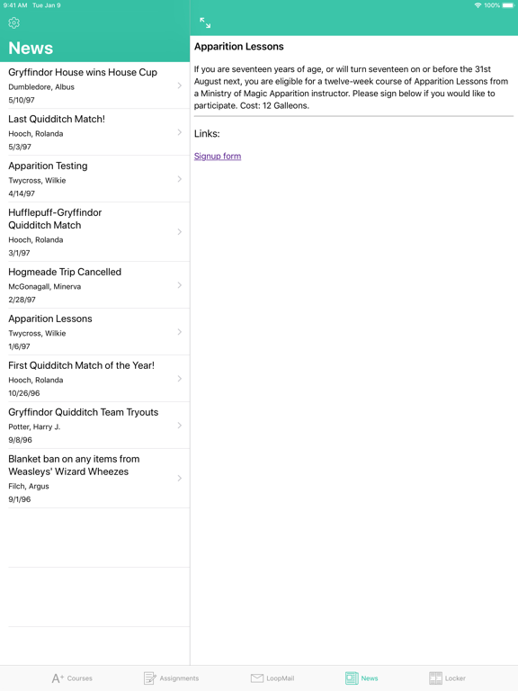 break for School Loop iPad screenshot 7 - Education app