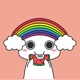 Rainbow Bunny Animated Sticker app icon - Stickers app for iPhone