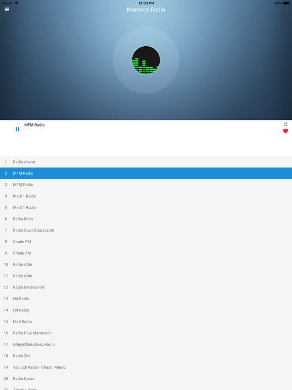 Morocco Radio FM: المغرب راديو iPad screenshot 5 - Music app