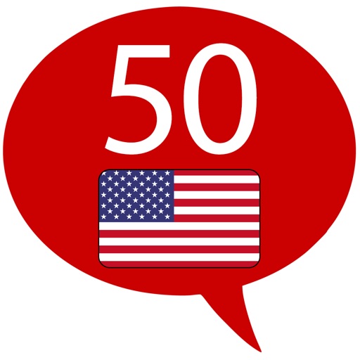 Learn English US 50 languages icon