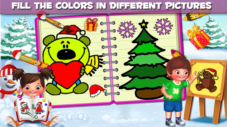 Christmas Kids Coloring Book screenshot-3