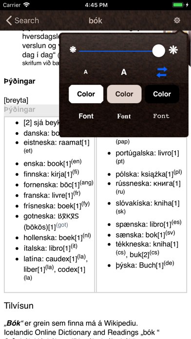 Screenshot #3 pour íslensk orðabók