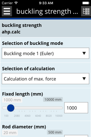 Hydraulics calculator screenshot 2