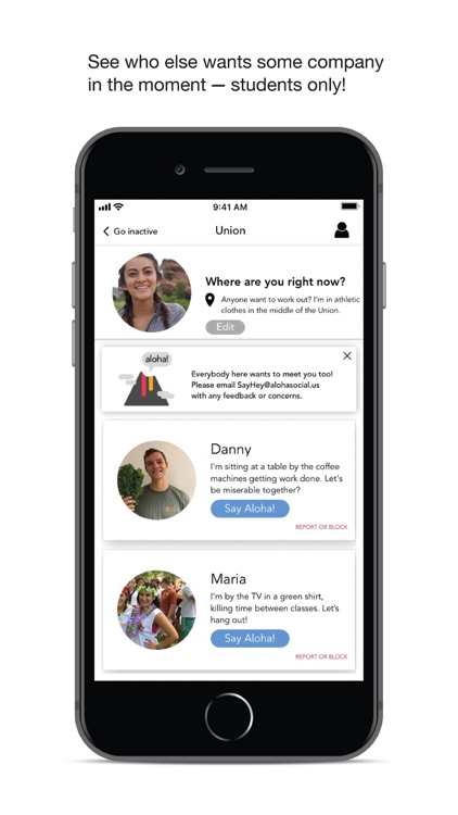 Aloha- Friendly College Meetup