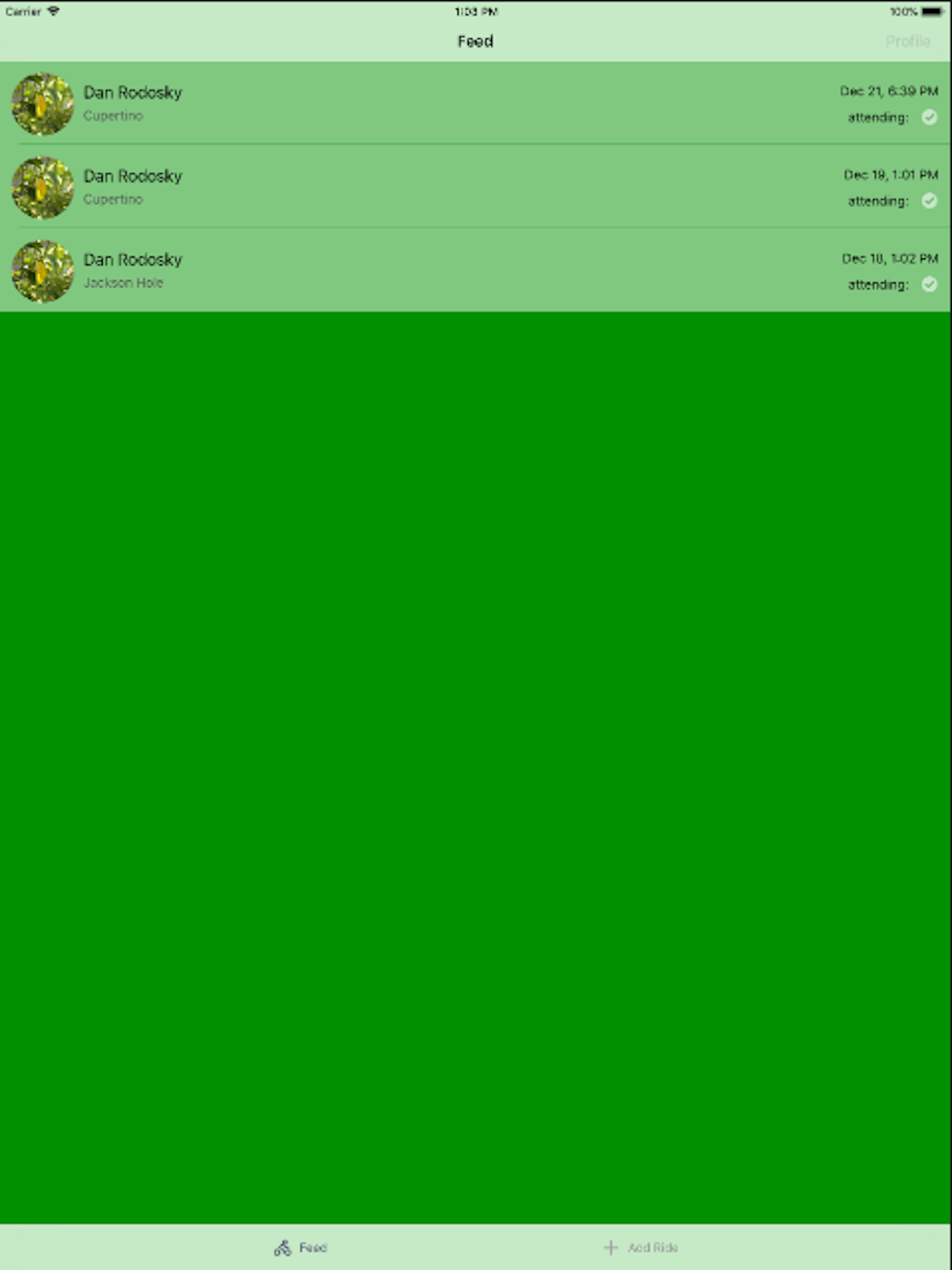 Group Rides App