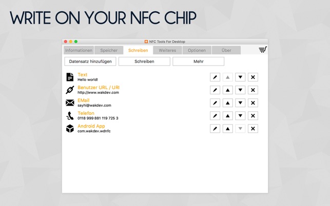 NFC Tools for Desktop im Mac App Store