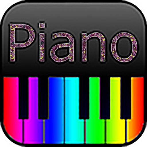 무지개 색 건반 피아노 icon