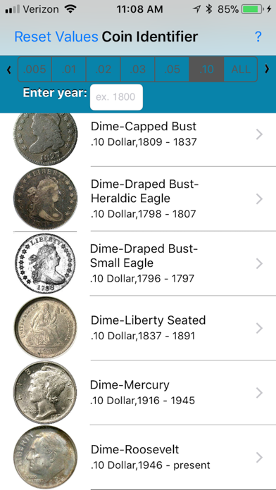 Screenshot #1 pour Coin ID/Mint Mark Locator