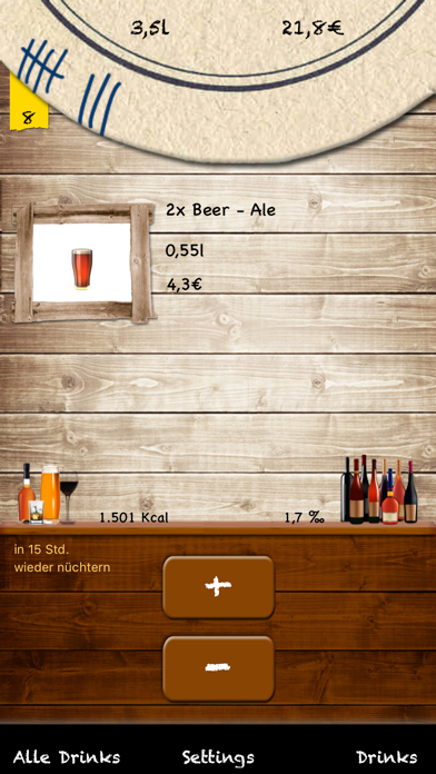 Screenshot #2 pour Bierdeckel - Drinks Zähler