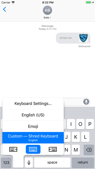 Shred Keyboard iPhone screenshot 5 - Productivity app