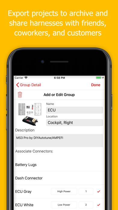 Wiring Harnesser iPhone screenshot 7 - Productivity app