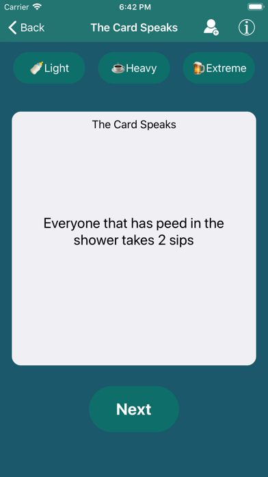 The Card Speaks: Drinking Game Screenshot