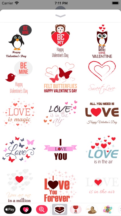 Love Message - Flat Stickers