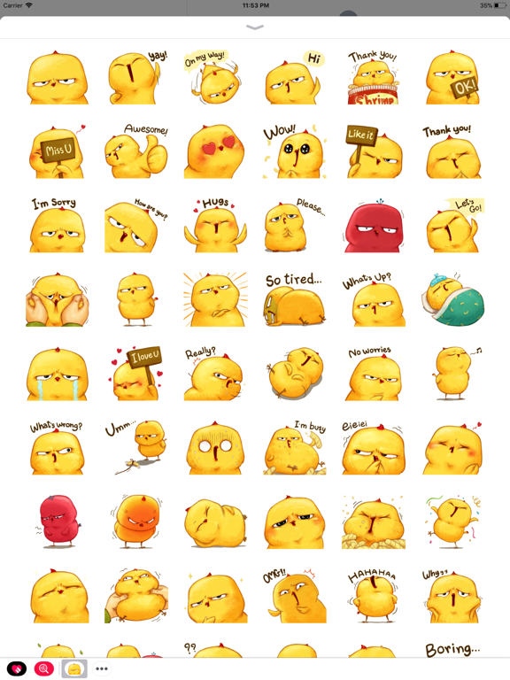 Screenshot #1 for Yellow Bird Stickers