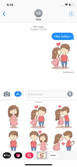 Te Amo Couple Stickers