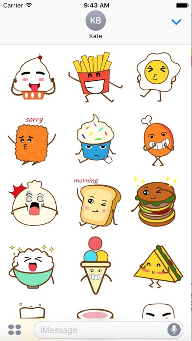 Cutie Foodie - Food Emoji GIF screenshot 2