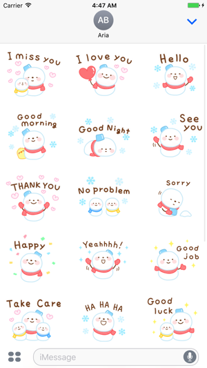 Cute Snowman Emoji Sticker(圖1)-速報App