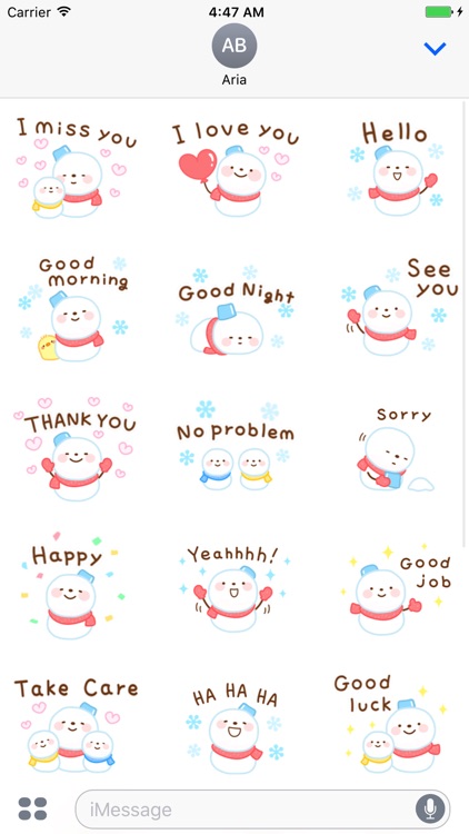 Cute Snowman Emoji Sticker