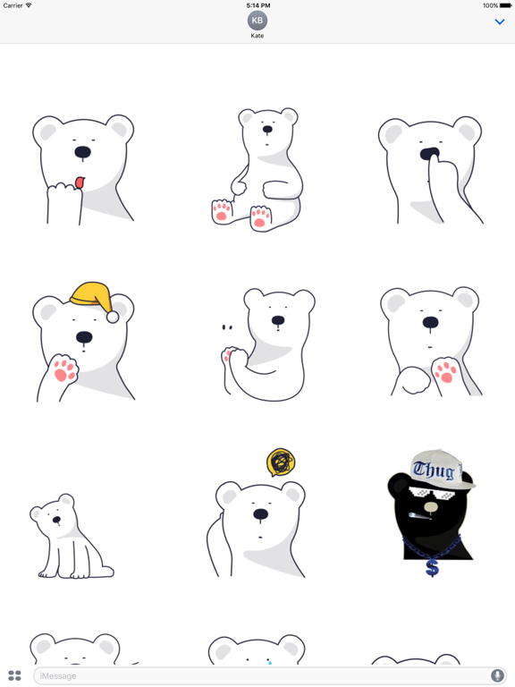 Screenshot #4 pour Polar Bear Animated Stickers