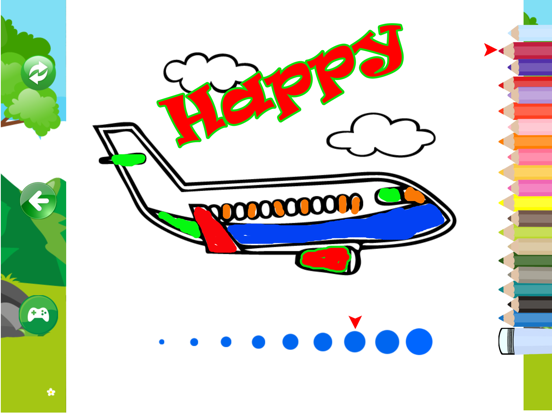 Screenshot #5 pour Coloriage heureux du jeu d'avion
