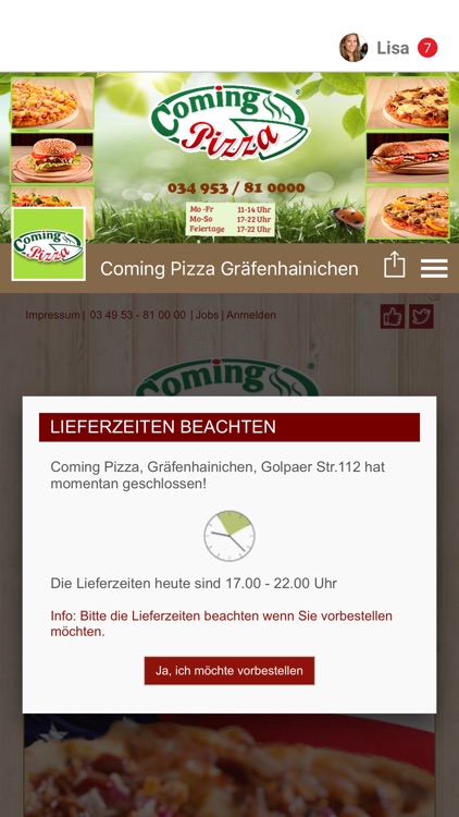 Coming Pizza Gräfenhainichen