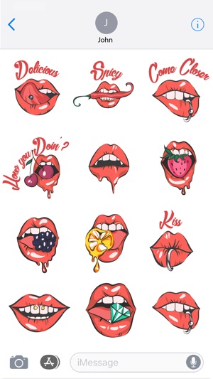 Sexy Mouth Sticker Pack(圖2)-速報App