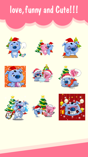 Merry Xmas Pigs Love Animated(圖2)-速報App