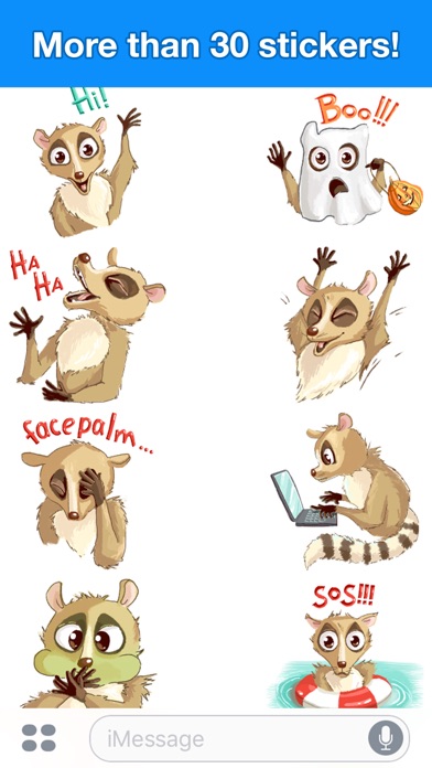 Lemur - Cute stickers screenshot 2