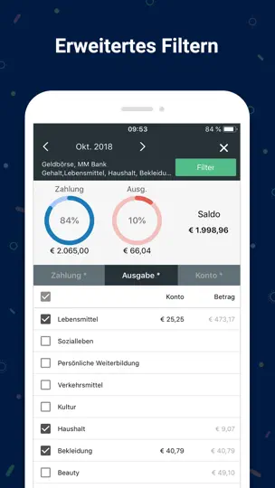 Screenshot von Haushaltsbuch : Money Manager auf dem iPhone 3